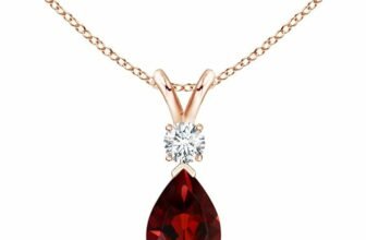 Radiant Elegance: Angara’s Natural Garnet Solitaire Pendant Necklace