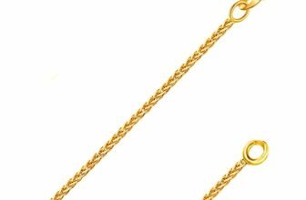 Style with Italian Fashions’ 14k Solid Gold Diamond Cut Wheat Chain Necklace