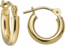 14k Solid Gold Hoop Earrings For Women