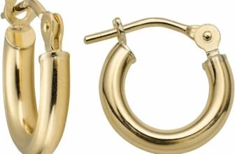 Radiate Timeless Elegance with Our 14k Solid Gold Hoop Earrings – A Sparkling Essential for Every Occasion!