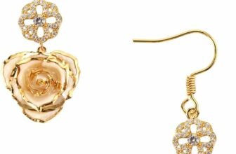 Unveiling Timeless Elegance: OLEKURT 24K Gold Dipped Real Rose Earrings