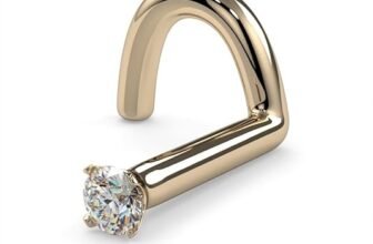 Shine Bright Every Day: FreshTrends 14K Yellow Gold Diamond Nose Ring
