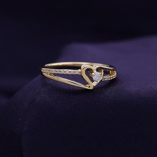 Bypass Heart Promise Ring 14k Gold