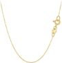 14k Yellow Solid Gold Mirror Box Chain Necklace, 0.45mm