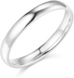 14K Solid Gold 3MM Wedding Band Rings- Available in Yellow or White Gold