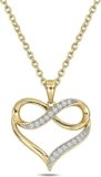 Golden Promise: The Cali Trove Diamond Heart Infinity Pendant in 10K Gold