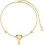 FENCCI Solid 14K Gold Heart Anklet for Women