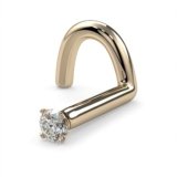 Shine Bright Every Day: FreshTrends 14K Yellow Gold Diamond Nose Ring