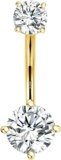 Shine Confidently: Discover the OUFER 14K Solid Gold Belly Button Ring