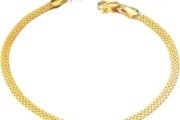 SISGEM Solid 18k Gold Anklets for Women, Gold Mesh-Link Chain Jewelry Ankle Bracelets