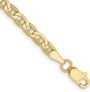 Diamond2Deal 14k Yellow Gold 3.20mm Anchor Chain Anklet, 10″, for Women