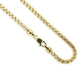 Pori Jewelers 14K Gold 1.8MM, 2.5MM, or 3.5MM Round Box Chain Necklace